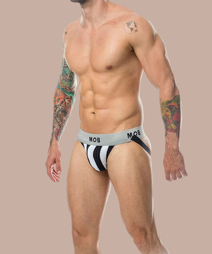 Mob – Classic Stripe White Jock Size XL Mob – Classic Stripe White Jock Size XL