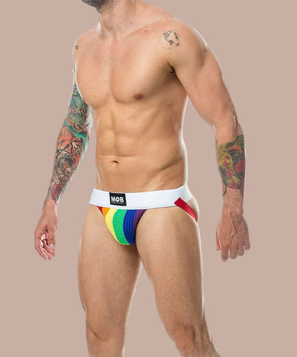 Mob – Classic Jock Stripe Rainbow Size XL Mob – Classic Jock Stripe Rainbow Size XL
