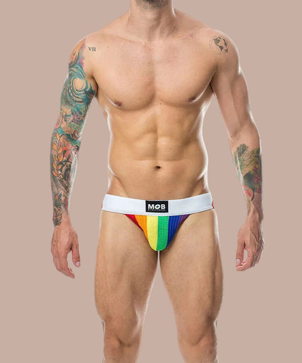 Mob – Classic Jock Stripe Rainbow Size XL Mob – Classic Jock Stripe Rainbow Size XL