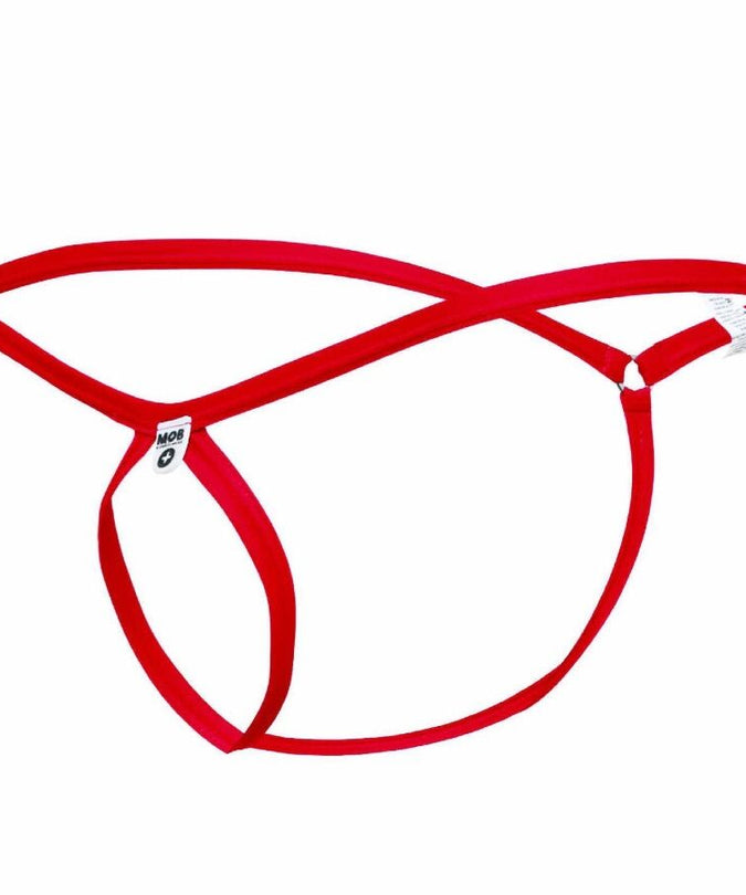 MOB - RODE TRANENVORMIGE STRING MAAT L/XL