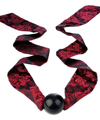 CALEXOTICS - SCANDAL BALL GAG WITH BLACK/RED BOW CALEXOTICS - SCANDAL BALL GAG WITH BLACK/RED BOW