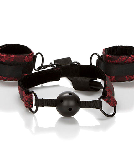 CALEXOTICS - SCANDAL BREATHABLE BALL GAG WITH HANDCUFFS CALEXOTICS - SCANDAL BREATHABLE BALL GAG WITH HANDCUFFS
