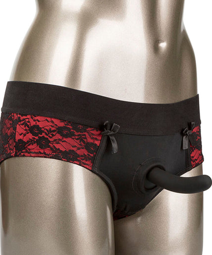 CALEXOTICS - SCANDAL SET OF CROTCHLESS PANTIES WITH DILDO SIZE L/XL CALEXOTICS - SCANDAL SET OF CROTCHLESS PANTIES WITH DILDO SIZE L/XL