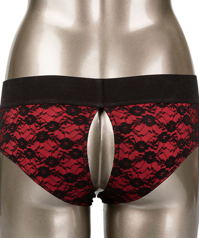 CALEXOTICS - SCANDAL SET OF CROTCHLESS PANTIES WITH DILDO SIZE L/XL