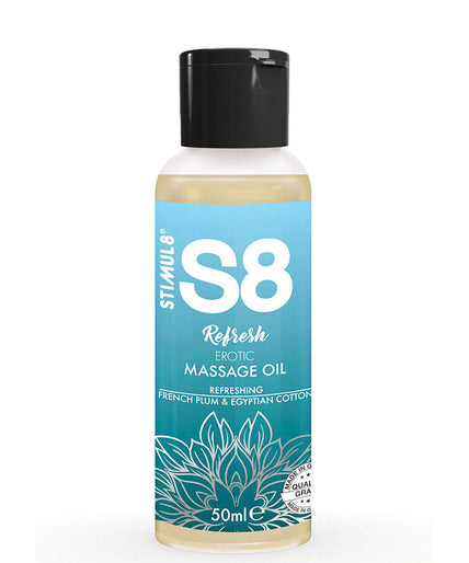 STIMUL8 - S8 REFRESH EROTISCHE KATOEN MASSAGEOLIE 50 ML STIMUL8 - S8 REFRESH EROTISCHE KATOEN MASSAGEOLIE 50 ML