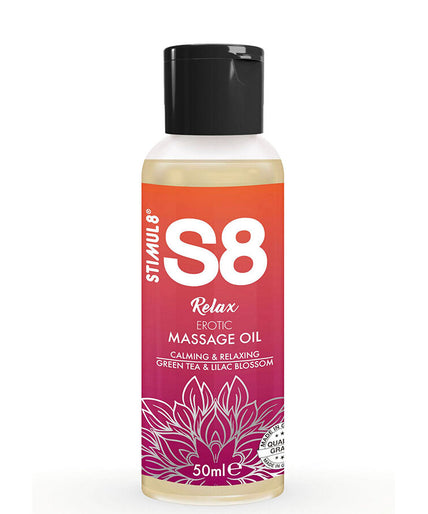 STIMUL8 - S8 RELAX EROTIC MASSAGE OIL GREEN TEA 50 ML STIMUL8 - S8 RELAX EROTIC MASSAGE OIL GREEN TEA 50 ML