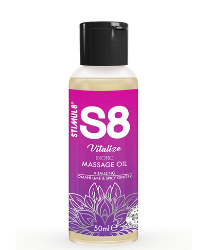 STIMUL8 - S8 VITALIZE EROTIC MASSAGE OIL LIME 50 ML STIMUL8 - S8 VITALIZE EROTIC MASSAGE OIL LIME 50 ML