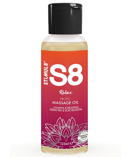 STIMUL8 - S8 RELAX GROENE THEE MASSAGEOLIE 125 ML STIMUL8 - S8 RELAX GROENE THEE MASSAGEOLIE 125 ML
