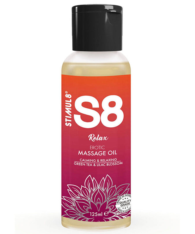 Stimul8 – S8 Relax Green Tea Massage Oil 125 Ml