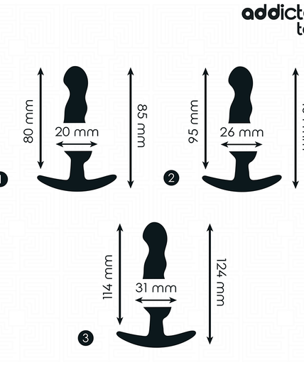 ADDICTED TOYS - SET OF 3 ANAL PLUG SILICONE MODEL 1 ADDICTED TOYS - SET OF 3 ANAL PLUG SILICONE MODEL 1