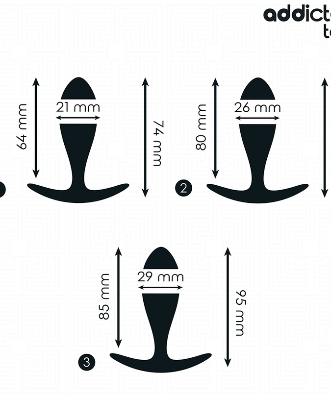ADDICTED TOYS - SET OF 3 ANAL PLUG SILICONE MODEL 2