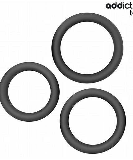 ADDICTED TOYS - SET OF FLAT SILICONE RINGS ADDICTED TOYS - SET OF FLAT SILICONE RINGS
