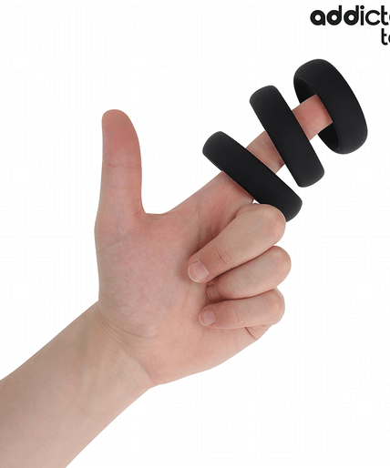 ADDICTED TOYS - SET OF FLAT SILICONE RINGS ADDICTED TOYS - SET OF FLAT SILICONE RINGS