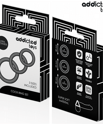 ADDICTED TOYS - SET OF SILICONE RINGS MODEL 1 ADDICTED TOYS - SET OF SILICONE RINGS MODEL 1