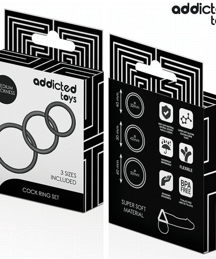 ADDICTED TOYS - SET OF SILICONE RINGS MODEL 2 ADDICTED TOYS - SET OF SILICONE RINGS MODEL 2