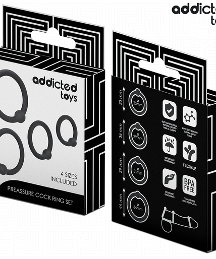 ADDICTED TOYS - SET OF PRESSURE SILICONE RINGS ADDICTED TOYS - SET OF PRESSURE SILICONE RINGS