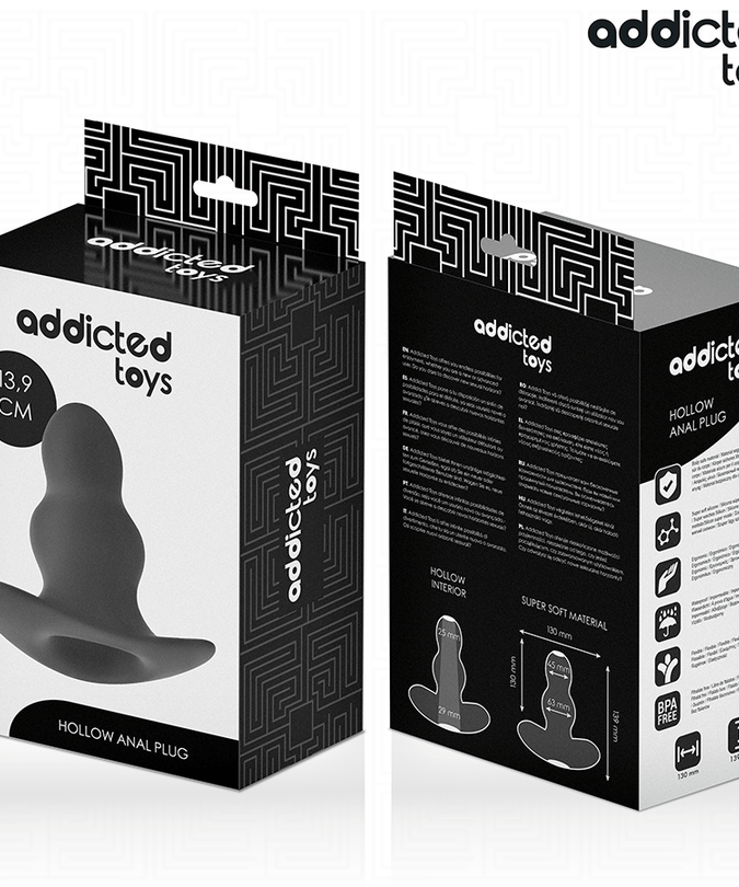 ADDICTED TOYS - HOLLE ANALE PLUG SILICONEN MAAT XL 13,9 CM