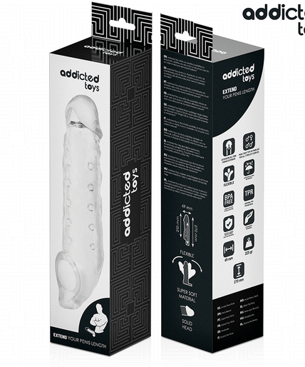 Addicted Toys – Transparente Penisverlängerung Größe S 23 cm Addicted Toys – Transparente Penisverlängerung Größe S 23 cm