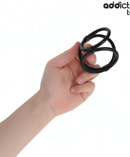 ADDICTED TOYS - TRIPLE PENIS RING ADDICTED TOYS - TRIPLE PENIS RING