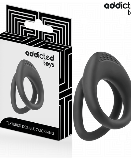 ADDICTED TOYS - DOUBLE TEXTURED PENIS RING ADDICTED TOYS - DOUBLE TEXTURED PENIS RING