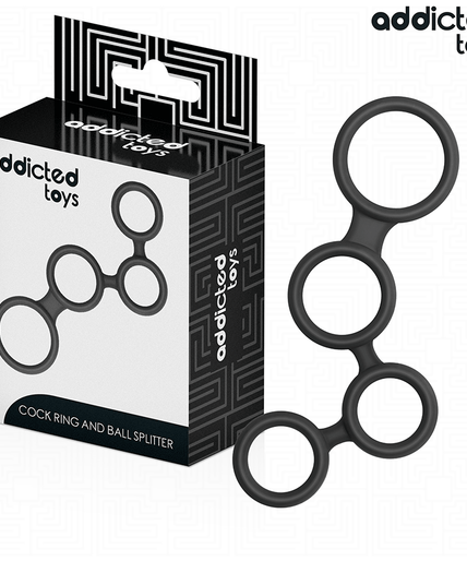 ADDICTED TOYS - PENIS RING WITH DIVIDERS FOR TESTICLES ADDICTED TOYS - PENIS RING WITH DIVIDERS FOR TESTICLES