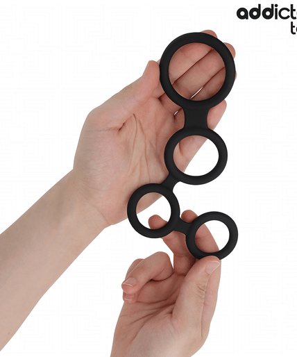 ADDICTED TOYS - PENIS RING WITH DIVIDERS FOR TESTICLES ADDICTED TOYS - PENIS RING WITH DIVIDERS FOR TESTICLES