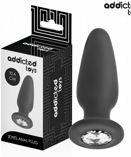 ADDICTED TOYS - ANAL PLUG WITH JEWEL SILICONE SIZE M 10.4 CM ADDICTED TOYS - ANAL PLUG WITH JEWEL SILICONE SIZE M 10.4 CM