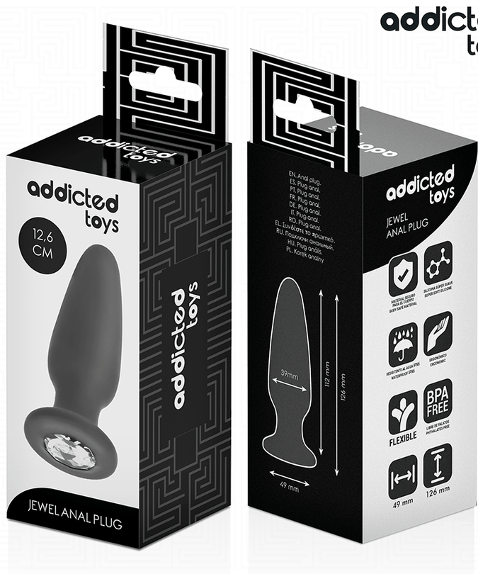 ADDICTED TOYS - ANAL PLUG WITH JEWEL SILICONE SIZE L 12.6 CM