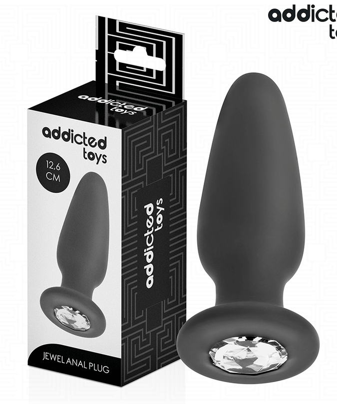 ADDICTED TOYS - ANAL PLUG WITH JEWEL SILICONE SIZE L 12.6 CM