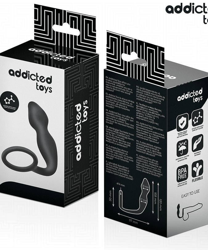 ADDICTED TOYS - BUTTPLUG MET RING SILICONE MODEL 2
