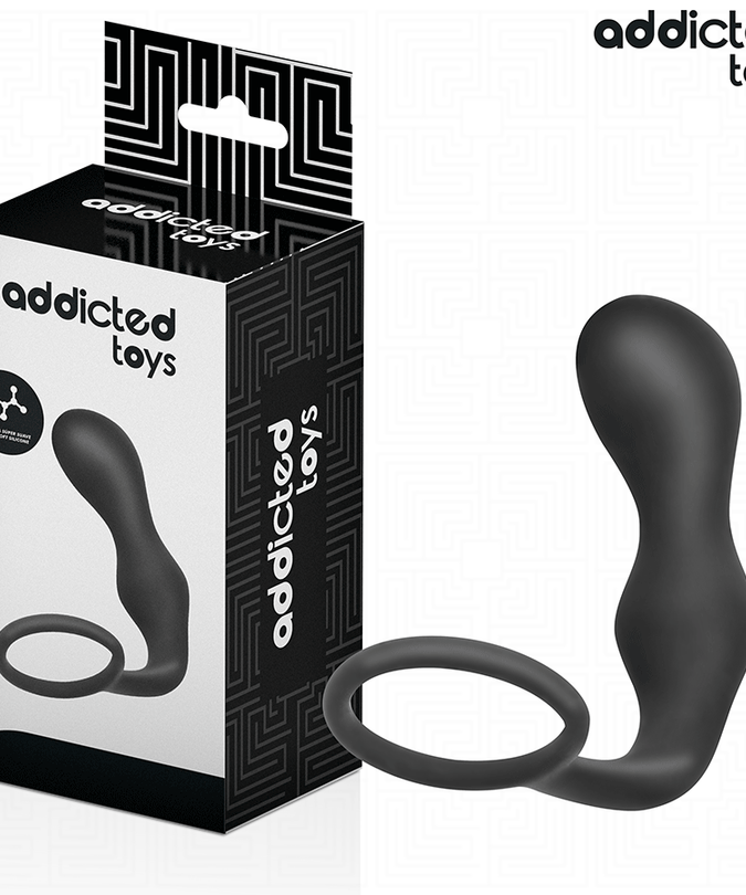 ADDICTED TOYS - BUTTPLUG MET RING SILICONE MODEL 3