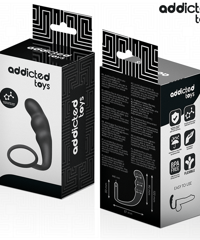 ADDICTED TOYS - BUTTPLUG MET RING SILICONE MODEL 4