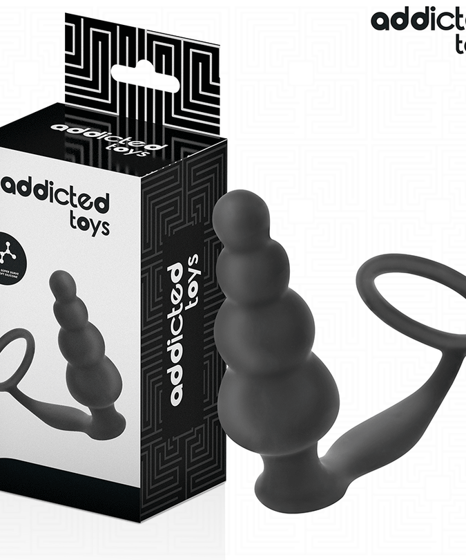 ADDICTED TOYS - BUTTPLUG MET RING SILICONEN MODEL 5