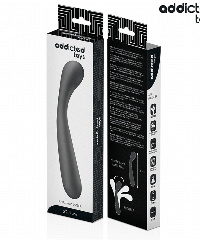 ADDICTED TOYS - DUBBELE ANAAL MASSAGER SILICOON 22,5 CM