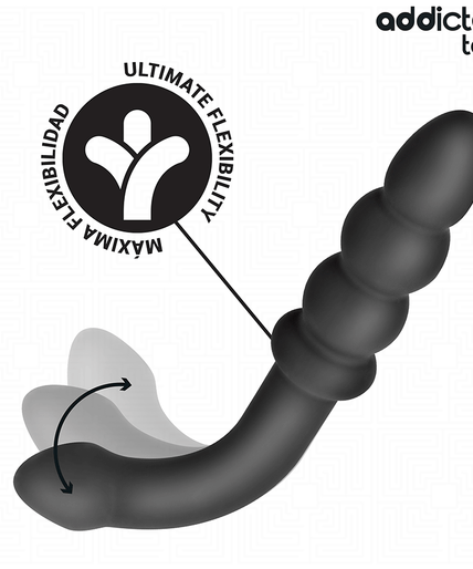 ADDICTED TOYS - DOUBLE ANAL MASSAGER SILICONE 16.5 CM ADDICTED TOYS - DOUBLE ANAL MASSAGER SILICONE 16.5 CM
