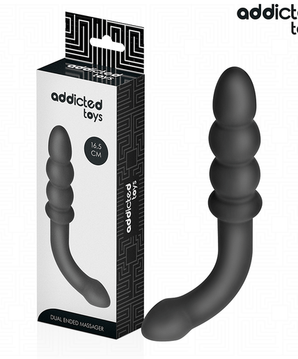ADDICTED TOYS - DOUBLE ANAL MASSAGER SILICONE 16.5 CM ADDICTED TOYS - DOUBLE ANAL MASSAGER SILICONE 16.5 CM