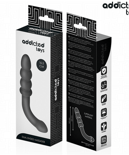ADDICTED TOYS - DOUBLE ANAL MASSAGER SILICONE 16.5 CM ADDICTED TOYS - DOUBLE ANAL MASSAGER SILICONE 16.5 CM