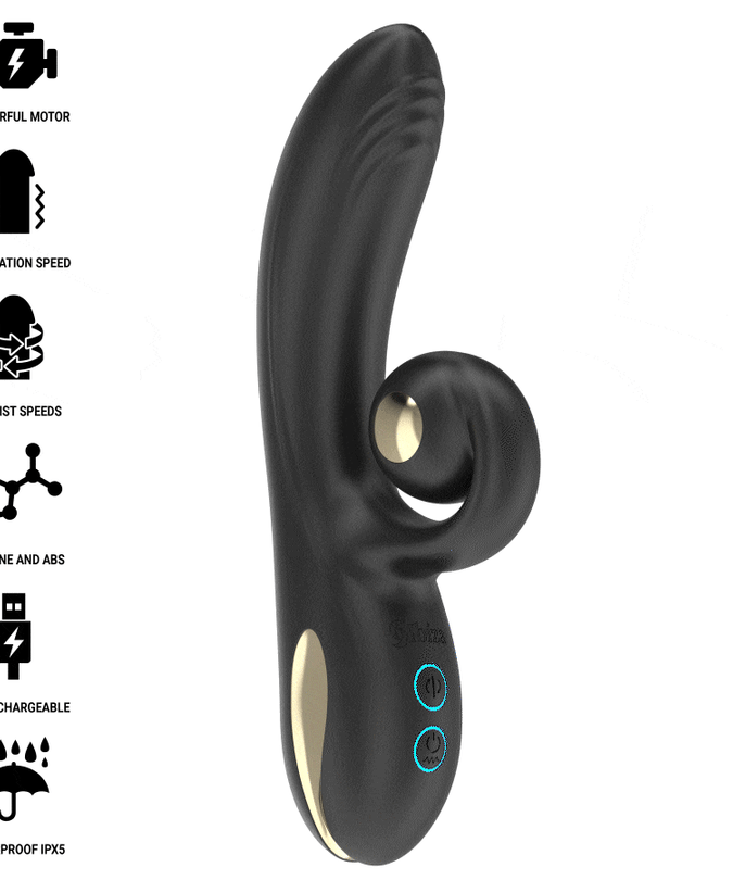 IBIZA - TWISTER VIBRATOR MET CURVESTIMULATOR EN VIBRO-ROTATIE