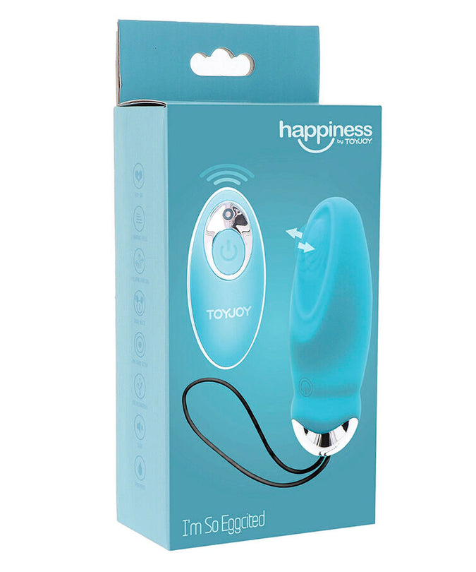 TOYJOY - HAPPINESS I'M ZO EGGCITED AFSTANDSBEDIENING VIBRATOR BLAUW