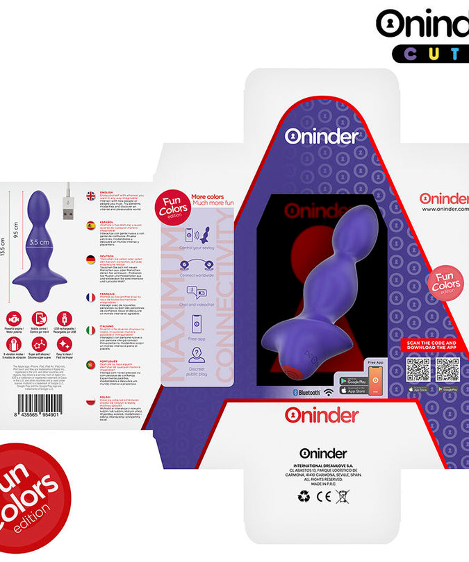 ONINDER CUTE - LOVE BUTT VIBRATING ANAL PLUG DILATOR - FREE WORLDWIDE APP