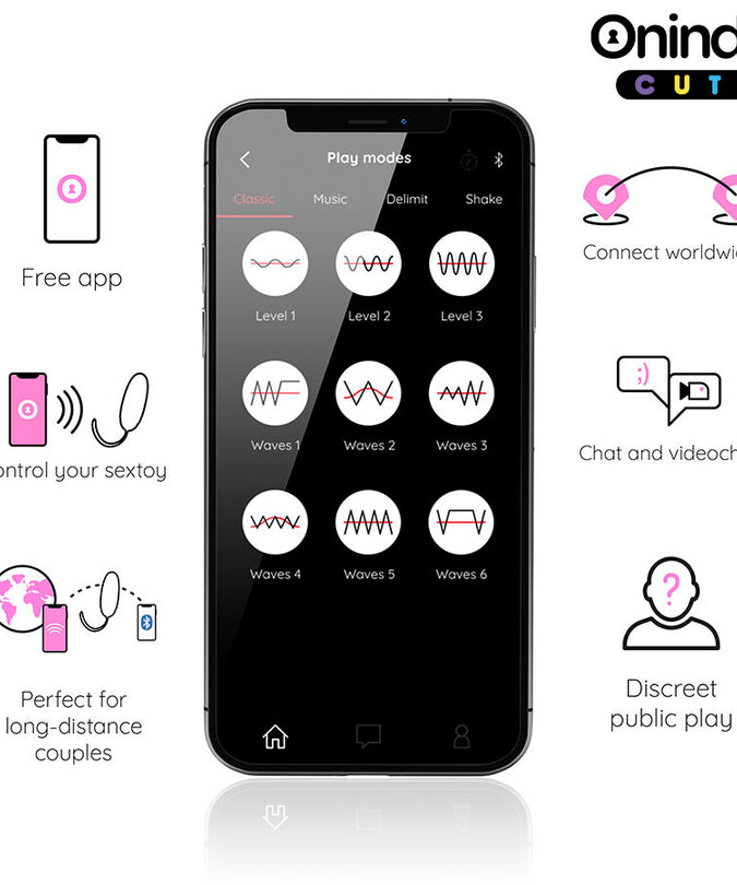 ONINDER CUTE - LOVE PLEASURE 360° TRILLEND-ROTEREND SILICONEN EI - GRATIS WERELDWIJDE APP