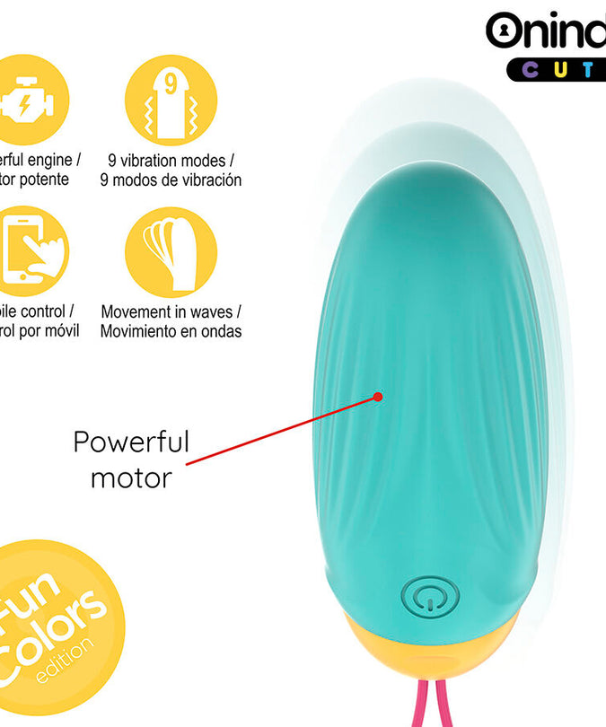 ONINDER CUTE - LOVE PLEASURE VIBRATING EGG - ROTATING SILICONE GEMS - FREE GLOBAL APP