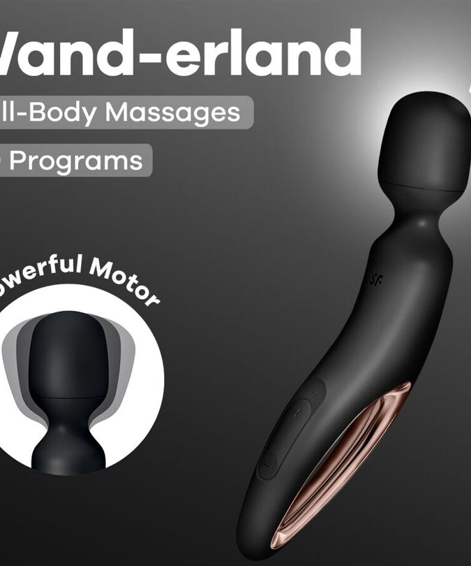 Satisfyer – Wand Erland Vibrating Massager Black