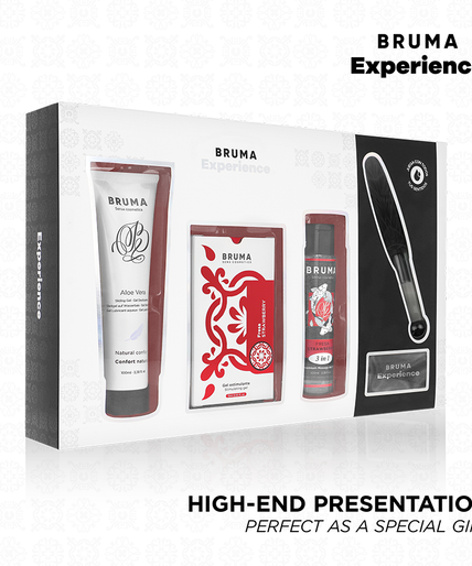 BRUMA XPERIENCE - SWEET STRAWBERRY TEMPTATION KIT WITH ORGASM ENHANCER BRUMA XPERIENCE - SWEET STRAWBERRY TEMPTATION KIT WITH ORGASM ENHANCER