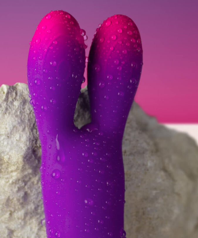 ROCKS- OFF - GLO-GIRL BUNNY PURPLE FLEXIBLE VIBRATOR