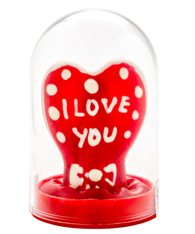 CONDOMERIE - HANDGESCHILDERDE FUN CONDOMS HART - IK HOU VAN JOU MODEL 1