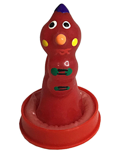 CONDOMERIE - HANDGESCHILDERDE FUN CONDOMS WORM CONDOMERIE - HANDGESCHILDERDE FUN CONDOMS WORM
