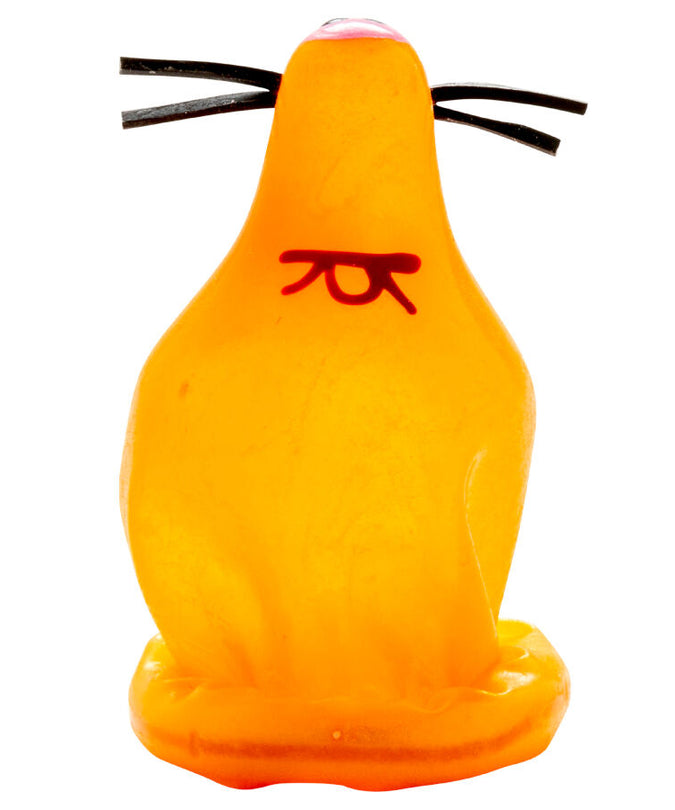 CONDOMERIE - HANDPAINTED NOVELTY CONDOMS FOX GLUED