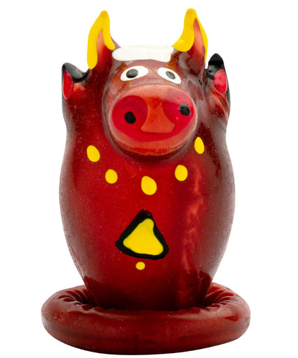 CONDOMERIE - HANDPAINTED NOVELTY CONDOMS BULL MODEL 1 CONDOMERIE - HANDPAINTED NOVELTY CONDOMS BULL MODEL 1