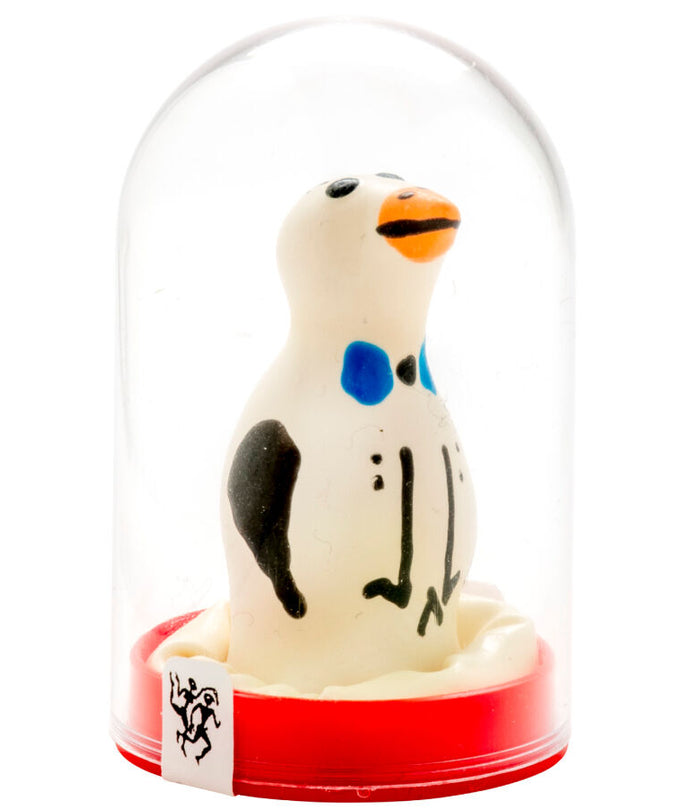 CONDOMERIE - HANDGESCHILDERDE NIEUWIGHEID CONDOMS PINGUÏN